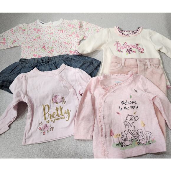Mixed Bundle of Brand Names 6 Pieces Baby Girl 3-6M Pink - Picture 1 of 7